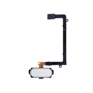 Home Button With Flex Compatible for Samsung Galaxy S6 Edge - White